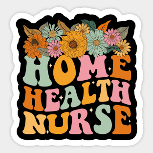 Home Health Nurse Flowers Sticker